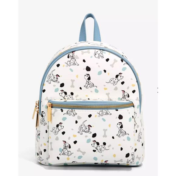 NWT Danielle Nicole Disney 101 Dalmatians Bone All Over Print Mini Backpack - Picture 1 of 4